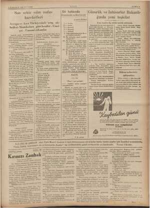    5 ILKKANUN 1935 PEPSEMBE ————— Son sekiz yılm nufus hareketleri Avrupa ve Asya Türkiyesinde” artış mis betleri- Mıntakalara