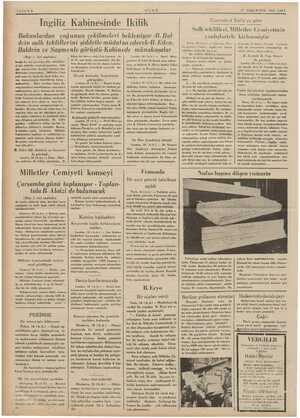  w O ne atılan bir SAYIFA8 ULUS 17 İLKKANUN 1935 SALI .ze . » .,|,. Ci r le li ii > İngiliz Kabinesinde İkilik ork i Hallk v