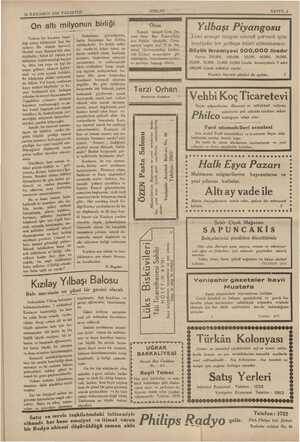  KIZILAY SAYFA 3 30 İLKKÂNUN 1935 PAZARTESİ On altı milyonun birliği Yolunu- bir kayanın kapa- üstünden kaldıramadığı kayayı