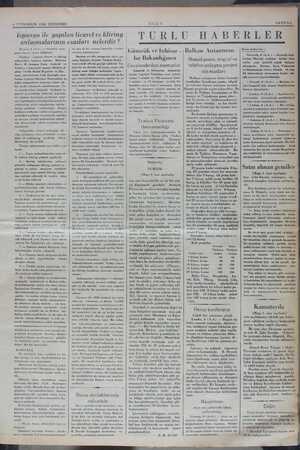  9 SONKÂNUN 1936 PERŞEMBE İspanya ile yapılan ticaret ve kliring anla; Madrid, 8 (ALA.) — Anadolu Ajan. sının husüsi aytarı