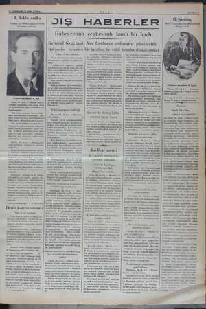  17 SONKÂANUN 1936 CUMA B. Bekin nutku Framsız ve alman gazetelerinde tefsirlere yol açtı. zetelerinin çoğu tarafını...