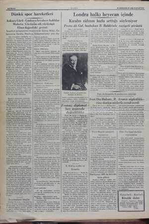    SAYIFA 6 ULUS 20 SONKÂNUN 1936 PAZARTESİ Dünkü spor hareketleri Ankara Gücü - Çankaya be Gücünün atlı yürüyüşü Muhafız...