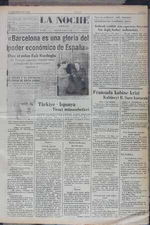  24 SONKÂNUN 1936 CUMA ipoder econömico de Espafia» Dice el sefor Faık Kurdoglu' İ «El Tratado comerctal hispano-turco f...