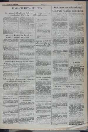  —— l amahabiri bildiriyor: İlerlemelerine 20 SOCKANUN 1936 PERŞEMBE ULUS KARANLIKTA HÜCUM! Sürünerek ilerliyen hebeşle uyuyan