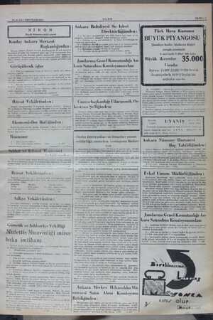    20 ŞUBAT 1936 PEKŞEMMDE. NNUN Büyük Almanca sözlü operet Kızılay Ankara Merkezi Başkanlığından : Kızılay Ankara Vilâyet...