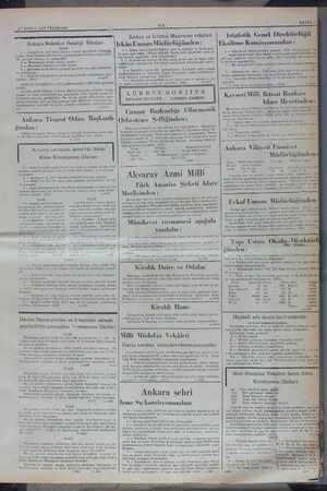    ŞUBAL 1936 PERŞEmbz —e v Ankara Belediye Reisliği İlânları İLAN 1 — Yenişehirde 1164 üncü adanın 3 sayılı parselinde...