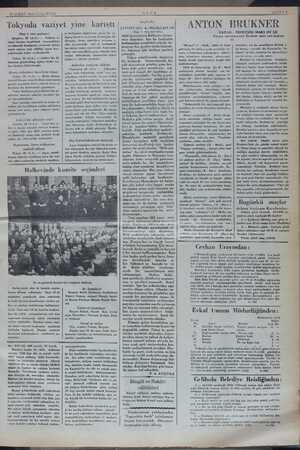    29 ŞUBAT 1936 CUMARTESİ Tokyoda vaziyet yine karıştı (Başı 1. ınci sayfada) Şanghay, 28 (A.A.) — Âsilerin u- amumi binaları