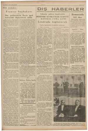    li MART 1936 ÇARŞAMBA lal SON DAKİKA: Fransız başbakanı Dün parlâmenioda Renin işgali hakkındaki düşüncelerini anlattı...