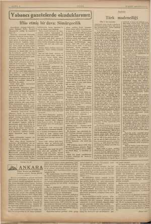    SAYFA 4 — ULUS | Yabancı gazetelerde okuduklarımız İflâs etmiş bir dava: Sömürgecilik merika'nın tanınmış muharrirle-...