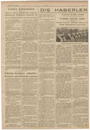    zi .MART 1936 CUMA Londra konuşmaları Konsey, Alman hükümetinin Lokarno andlaşmasını bozduğunu müşahede etti Karar...