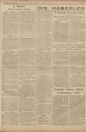    25 MART 1936 ÇARŞAMBA ——m....... B. Molotof Mühim beyanatta bulundu (Başı 1, inci brake ) saya eda komşusu ol sine girmesi,