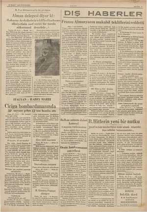    lk ni HEDE 26 MART 1936 PERŞEMBE B. Fon Ribbentrop'la bir görüşme Alman delegesi diyor ki: «Lokarno devletlerinin...