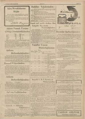    pa Me eş çe w ve AŞ KY AN İ 30 MART 1936 PAZARTESİ  UMU 4 Ni 6 tarihine ei cumartesi günü saat An. kara simli Nafıa...