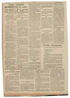  ULUS 31 MART 1936 SALI mama - (Başı 1. inci sayfada) beyecana kapılan yenik es kordonu- nu Te sebeb e ei B. Milim ey m il n e