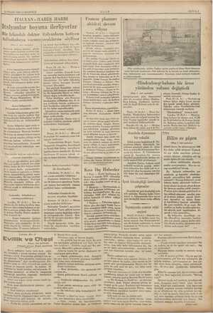    yı NİSAN 1936 CUMARTESİ İTALYAN - HABEŞ HARBI Bir irlandah doktor iltalyanlar boyuna ilerliyorlar italyanların katiyen...