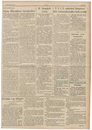  14 NISAN 1936 SALI Ankaranın ağaçlanması: ASaç dikenlere tavsiyeler İLK YIL AĞACI BUDAMAYINIZ - KÖKLERİ ZEDELEMEYİNİZ E...