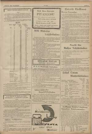    ULUS SAYFA 7 4MAYIS 1936 PAZARTESİ li ULUS mM Elektrik Eksiltmesi izin Urayından : ran yi Mei Dee Nafra Vekâletince mu-...