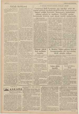  ve SAYFA 4 Ahlak terbiyesi Nisan. 1935 tarihinde Çocuk e yn aşması münasebetiyle Ankara Halkevi Antalya Saylavı Tamli Baştuğ