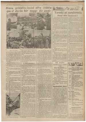  AYIS 1936 CUM ARTESİ Hava şehidici imizi dön ye der in bir sa yg! ile £ Mar. —is 1 > > 4 Hava şehidlerini anış töreninden...