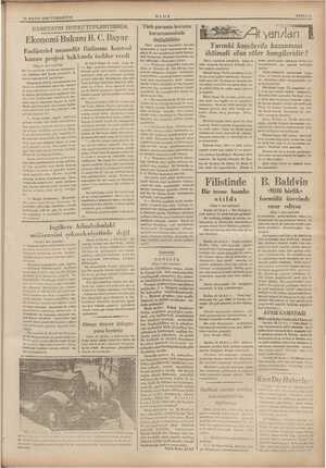    23 MAYIS 1936 CUMARTESİ KAMUTAYIN DÜNKÜ TOPLANTISINDA NEZ Zik a an yl m em Ekonomi Bakanı B. C. Bayar Endüstriel mamulât