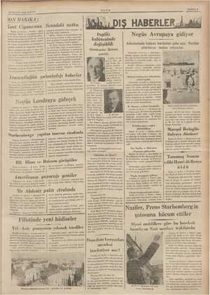    24 MAYIS 1936 PAZAR SON DAKİKA: Kont Ciyanonun Senadaki nutku 3 (AA) — Bal pe yalyancı dersi le dünyada 35 oiiriyr sın ve
