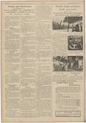    is ğ İ leri yi SAYFA 6 8 HAZİRAN 1935 PAZAR Dünkü spor hareketleri Ankara muhteliti İzmir muhtelitini 2 1 yendi. İstanbul