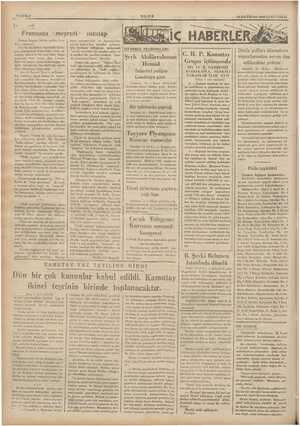    v4 SAYFAZ : yasal Fransada <“meşruti» Fransa bugün, bütün gözleri ken- dine Side tar. Büyük Sakalı yapmakla birbu- çux...