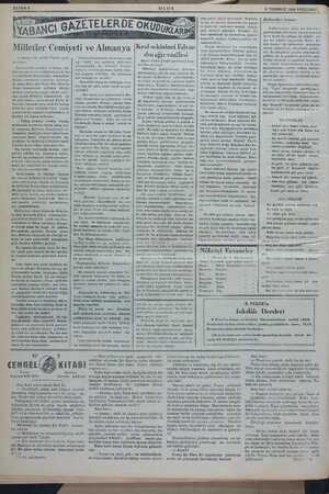    SAYFA 4 Milletler Cemiyeti ve Almanya 2 temmuz 936 tarihli Taymis gaze- tesinden Cenevre'deki asamble ve konsey top-...