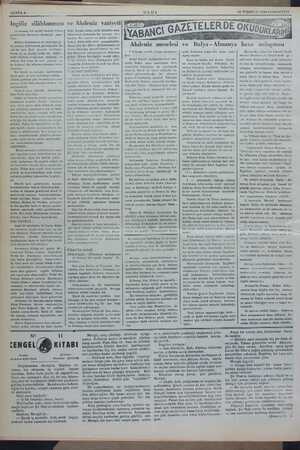    SAYFA 4 İngiliz silâhlanması 12 temmuz 936 tarihli Sunday Times gazetesinde Serutator imzasiyle  yazı- diyorz Maliye...