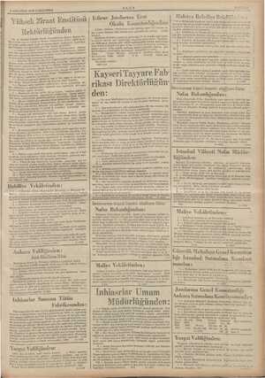    ULUS : AĞUSTOS 1936 ARŞAMBA Yüksek Ziraat Enstitüsü Rektörlüğünden Zir: a iksek Ziraat Ensti üsünün Zi ld Gü ei di ve Orman