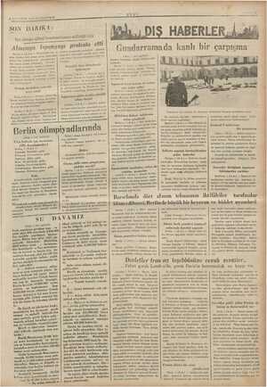    8 AG"!STOS 1925 CUMARTESİ SON D. AKİKA: Bir alman şilepi bombardıman edildiği için Almanya İspanya yı Berlin, 7 Di...