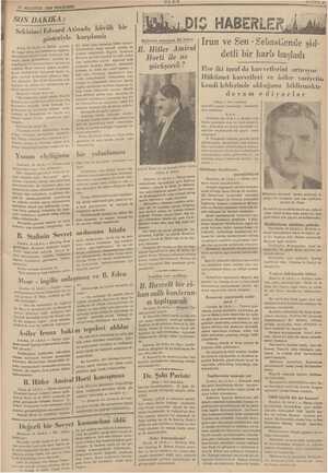      27 AĞUSTOS 1936 SON DAKİKA: Sekizinci Edvard Atinada büyük bir , Atina, 26 (A.A) — ütün gazete- Mn rağmen, ki karşi E abu