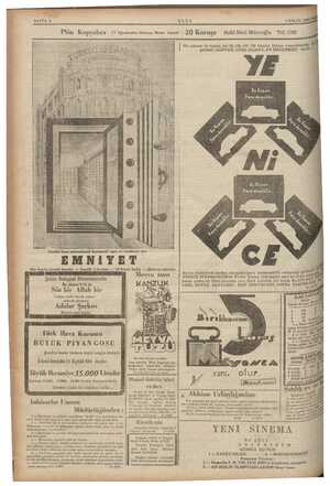  EE Eğ SAYFA 8 ULUS 7 EYLÜL 19365 Plân Kopyaları 17 Ağustosdan itibaren Metro karesi 50 emi Halil Naci Mıhcroğlu Tel, 1230 Her