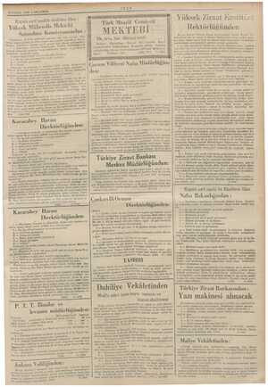    ULUS 9 EYLUL 1936 ÇARŞAMBA Kapalı zarf usulile eksiltme ilânı : Yükesk Mühendis Mektebi Di Komisyonundan : : talip ep e çe