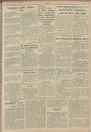  15 EYLOL. 1936 SALI Tarihdeki sn vakalar Yazan: Max pore 1522 senesi intihar *den eril esmeri bütün malları mü- dilmiştir.