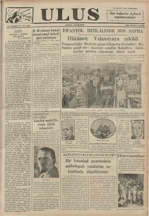    17 EYLÜL 19386 PERŞEMBE Son haberler üçüncü sayfamızdadır HAATUTERN HER YERDE 5 KURUŞ B.M taksas k ü- h nizmei at |...