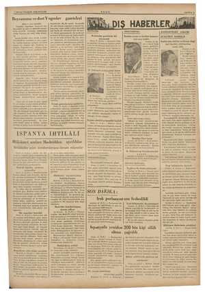    1936 PAZAR Bayramımz ve dost Yugoslav gazeteleri (Başı 1. inci sayfada, Yugonlav başbakanı hey: bie üttefik İstin yeyin...