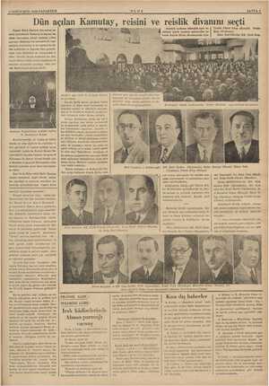    2 SONTEŞRİN 1936 PAZARTESİ ULUS SAYFA S3 ———— Dün açılan Kamutay, yeisini ve reislik divanını seçti isi Atatürk dün mutat