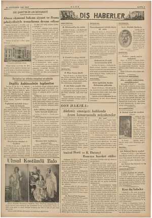    24 SONTEŞRİN 1936 SALI ——— DR. ŞAHT'IN İR AN SEYAHATİ Alman ekonomi bakanı siyaset ve finans pa ye temaslarına devam ediyor