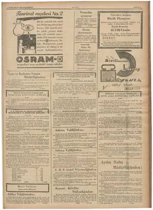    si ük BİLE eN Tm - Şe e Gidek 5 mi e Giz , ve 7 İLKKANUN 1936 PAZARTESİ ULUS SAYFA 7 e e İenvirat veçelesi No. 2 Ne , a 2 3