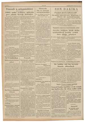  e MAM etdi NS A yi F gem Gri Ky ei ein ceva « Fransaya gidecektir. — dirildiğine göre ; SAYFA 4 di iş anlaşmâzlıkları Lildeki