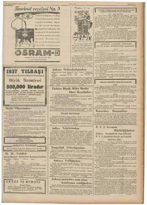  pm | 25 İLKKANUIN 1936 CUMA ——— olursunuz. Ğ o Jenvival e No. — özlerin muhafazası ancak iyi ve temiz ziya neşreden elektrik