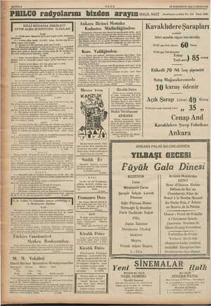    r — aim SAYFA8 ULUS EN 26 ILKKANUN 1936 CUMARTESİ ———— — PRILCO radyolarını bizden arayın HALİL NACİ Anafartalar caddesi