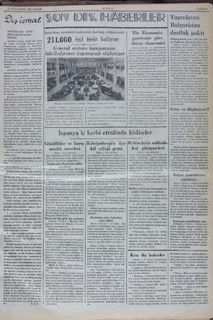      3 SONKANUN 1937 PAZAR Diış (emat AMERİKADA YENİ MİLLETLERARASI teşkil eden yirmi ü Bucnos Ayres kongresi, bir. taraftan