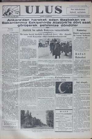    Ankara'd an hare — ADIMIZ, ANDIMIZDIR. —— 7 SONKÂNUN Son lın;erlerimiz üçüncü sayfadadır 1937 PERŞEMBİ HER YERDE 5 KURUŞ