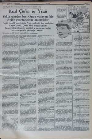    ANUN 195/ UUMARTESİ Şimdiye kadar avrupalı gazetecilerin görmediği bir bölğe . Kızıl Çin'in iç Yüzü Sekiz seneden beri...