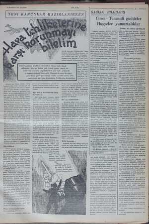  14 Sonkânun 1937 Çarşamba ULUS Şehirler için büyük tehlike tahrip bombalarından değil, onlardan çok kü- Çük ve gürültüsüz...