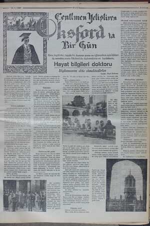    16/1/1937 A Z Oksford, yirmi dört tane — kollejin etrafında toplanmış küçük bir şehirdir. Bu kollejlerin on tane kadarı,