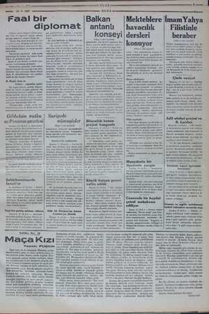       nt SA ARTT — 15-2-1937 Faalbir * diplomat Sofyada çıkan bulgarca Slovo gaze- tesi Faal bir diplomat başlığı altında...