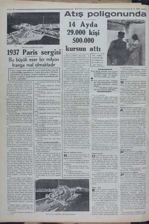    1937 Paris sergisinin bir maketi Bu büyük eser bir milyon franga mal olmaktadır tenzilât yapılacaktır. 1937 de Pariste...
